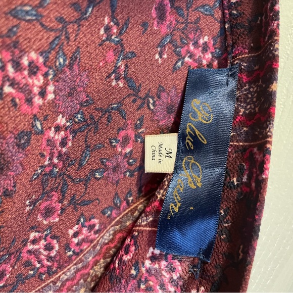 Blue Rain Floral Wrap Skirt - Picture 6 of 9